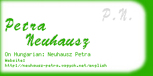 petra neuhausz business card